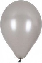 ballonnenset 22 cm latex zilver 10-delig