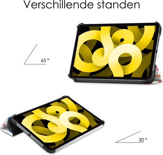 iPad Air 2022 Case Plus Protecteur d'écran Book Case Cover Plus Protecteur d'écran - Papillon