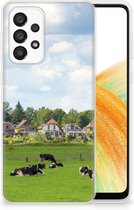 Backcover Soft Siliconen Hoesje Geschikt voor Samsung Galaxy A33 5G Telefoon Hoesje Hollandse Koeien