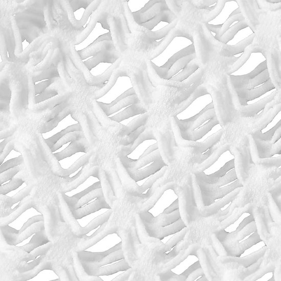 Witte panty met een visnetpatroon en een zachte textuur.