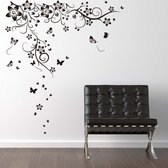 Home Decoratie Sticker Grote Vlinder op Wijnstok
