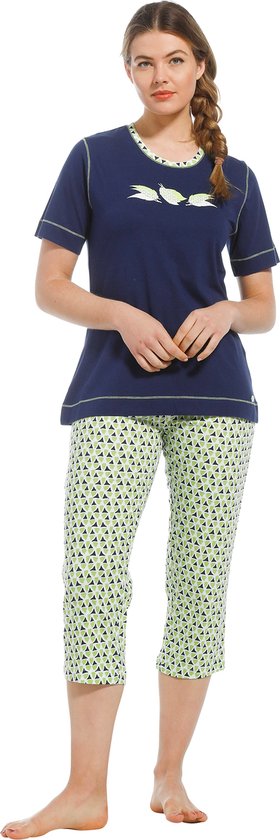 Pyjama capri femme Pastunette 20221-184-3 - Blauw - 50