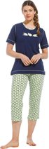 Pastunette dames pyjama capri 20221-184-3 - Blauw - 50