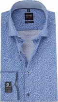 OLYMP - Level 5 Overhemd Bloem Kobalt BF SL7 - 42 - Heren - Slim-fit - Extra Lange Mouwlengte