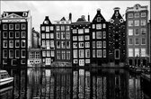 Walljar - Amsterdam Houses - Muurdecoratie - Canvas schilderij