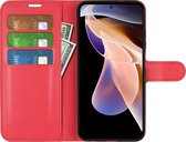 Xiaomi Redmi Note 11 Pro Plus 5G Hoesje - Mobigear - Classic Serie - Kunstlederen Bookcase - Rood - Hoesje Geschikt Voor Xiaomi Redmi Note 11 Pro Plus 5G