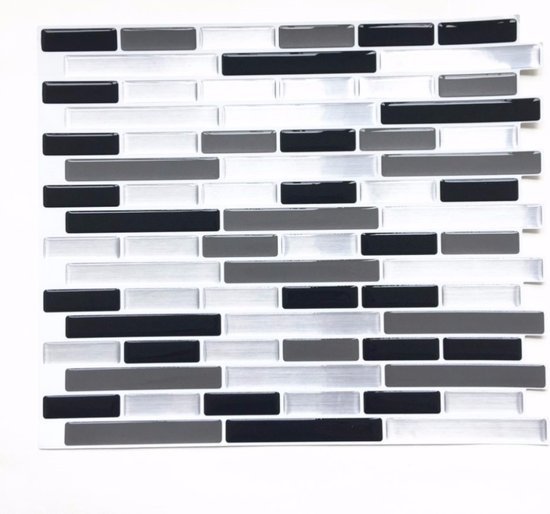 BYLife Tegelstickers voor badkamer, 18 stuks, 15 x 30 cm, wandstickers, pvc, vinyl, decoratieve tegelstickers voor keuken