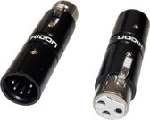 Hicon HI-X3X5-FM XLR-adapter XLR-bus - XLR-stekker Inhoud: 1 stuk(s)