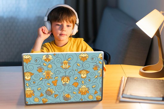 Sticker pour ordinateur portable - 11,6 pouces - Motifs - Vintage - Fleurs - 30x21cm - Autocollants pour ordinateur portable - Skin ordinateur portable - Housse