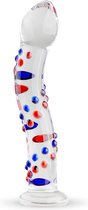 Gildo – Glazen G-Sport/Prostaatdildo No. 3 – Glazen Dildo – Gebogen Schacht – Genopte Structuur – Multi Coloured