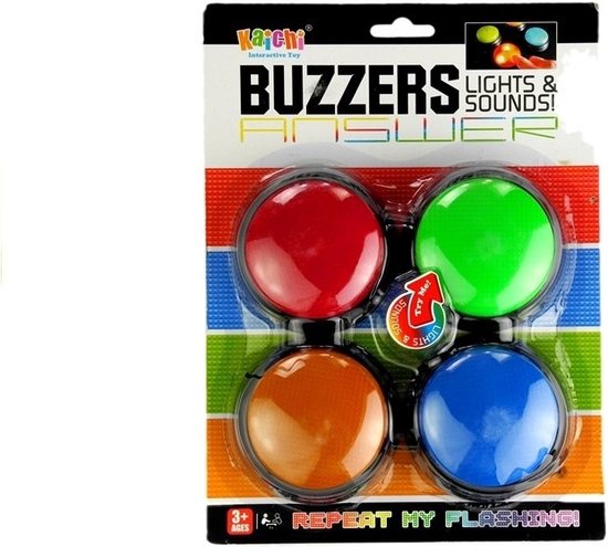 Thumbnail van een extra afbeelding van het spel Buzzer spel - set van 4 - met licht - en geluid