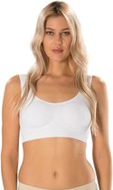 Bamboe Sport BH's Tanktops - 95% Bamboe - Wit - Maat L -  Antibacterieel - Hoge Kwaliteit