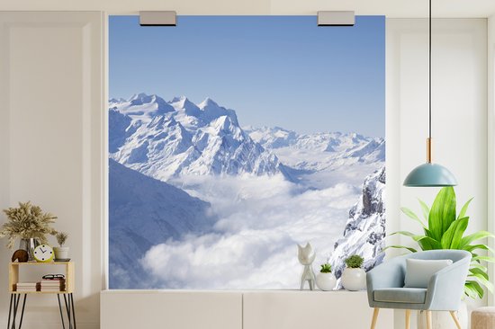 Papier Peint - Papier peint photo Alpes - Neige - Berg - Largeur 300 cm x Hauteur 300 cm