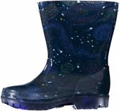 regenlaarzen halfhoog junior led rubber blauw mt 27