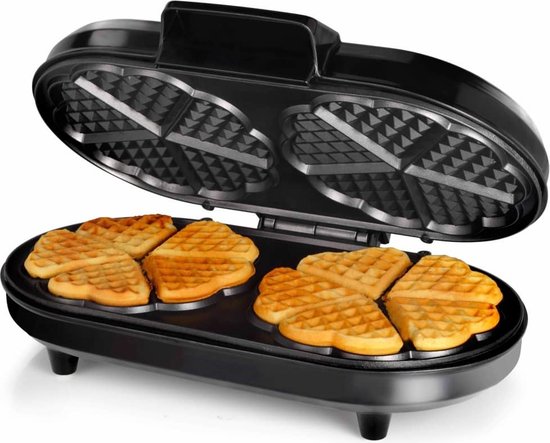 Tristar Wafelijzer - WF-2120 - 1200W - 10 hartvormige wafels - Anti aanbaklaag - PFAS-vrij
