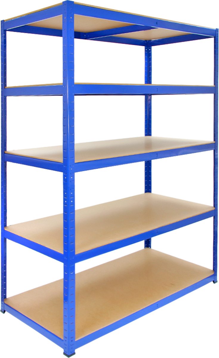Monster Racking T-Rax Strong Storage Shelves, Blue, 120cm W, 60cm D, Set of 10
