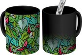Magische Mok - Foto op Warmte Mokken - Koffiemok - Jungle - Bladeren - Patronen - Boho - Magic Mok - Beker - 350 ML - Theemok