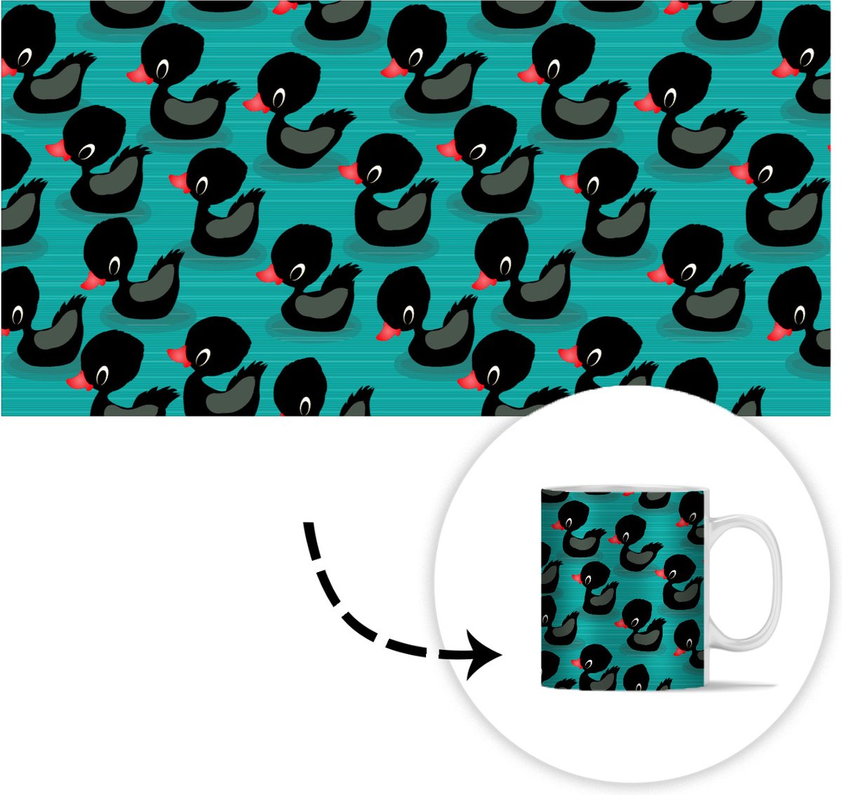 Tasse - Tasse à café - Canard - Bébé - Motifs - Tasses - 350 ML