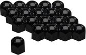wielmoerkapjes 17 mm staal zwart 20 stuks