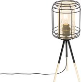 QAZQA gaze - Design Tripod/driepoot tafellamp - 1 lichts - H 48.2 cm - Zwart -  Woonkamer | Slaapkamer