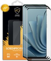 3-Pack OnePlus 10 Pro Screenprotectors - MobyDefend Gehard Glas Screensavers - Zwarte Randen - Screen Protectors - Glasplaatjes Geschikt Voor: OnePlus 10 Pro