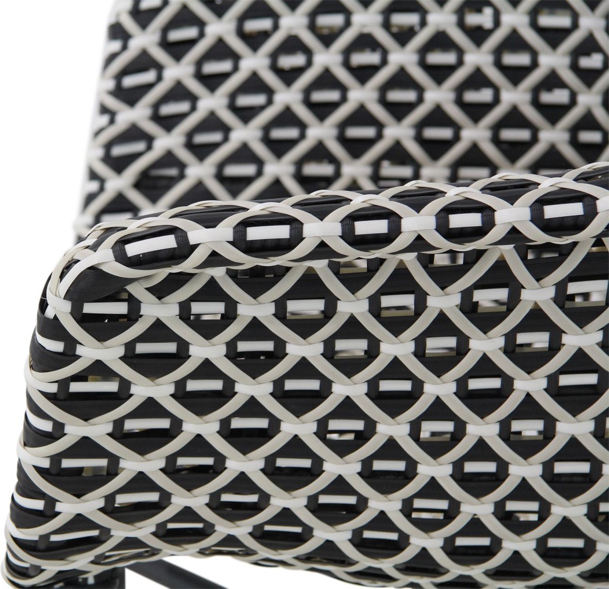 Hartman Delphine chaise de jardin dining - Noir/Blanc Wicker