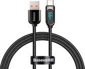 Baseus CASX020001, 1 m, USB A, USB C, Zwart met display