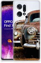 Coque en silicone TPU OPPO Find X5 Coque de téléphone Vintage Car