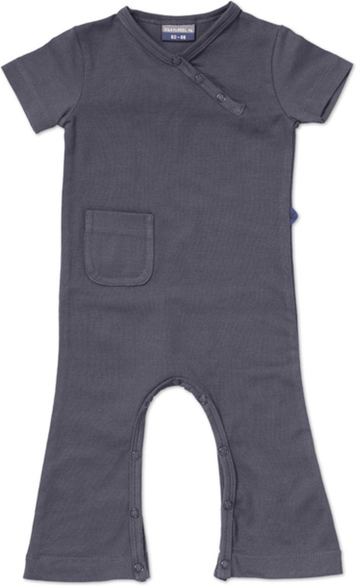 Silky Label jumpsuit glacier grey - korte mouw - maat 62/68 - grijs