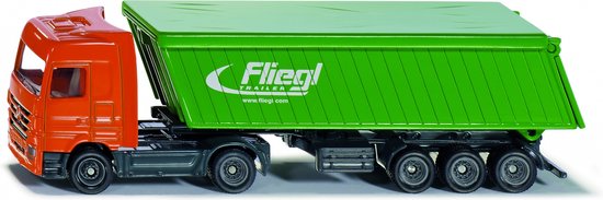 Siku Mercedes-benz Vrachtwagen Met Kiptrailer Oranje/groen (1796)