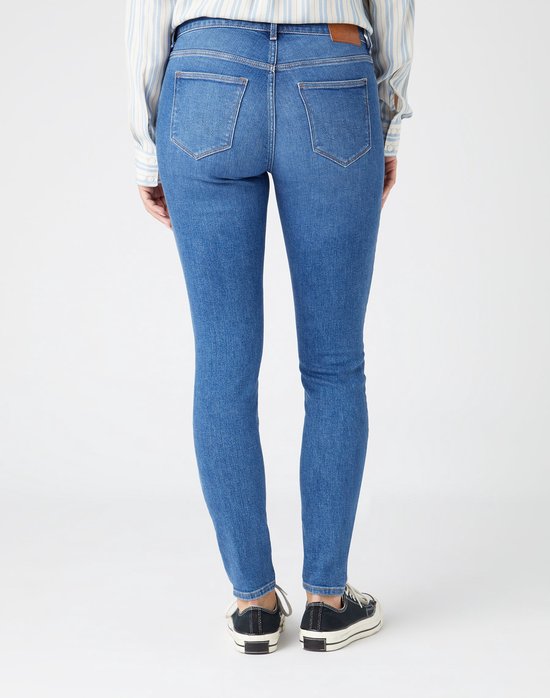 Wrangler - Skinny - Dames Slim-fit Jeans - Blue Wonder | bol.com