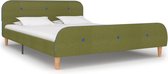 vidaXL Bedframe stof groen 140x200 cm