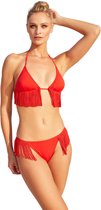 No Gossip Driehoekige bikiniset met strikband en zacht borstkussen RED 42