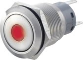 TRU COMPONENTS LAS1-AGQ11ZD, RD Vandalismebestendige drukschakelaar 250 V/AC 5 A 1x aan/aan Continu Rood IP67 1 stuk(s)