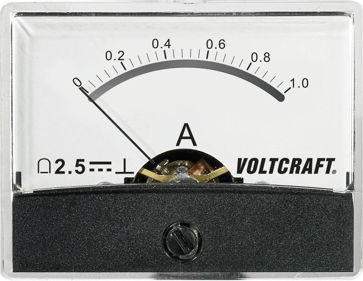 VOLTCRAFT AM-60X46/1A/DC Inbouwmeter AM-60X46/1 A/DC 1 A Draaispoel