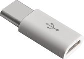 Peachy Micro-USB naar USB-Type C Adapter Synchroniseren Opladen - Wit