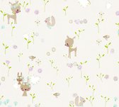 A.S. Création behangpapier bosdieren beige - AS-369881 - 53 cm x 10,05 m