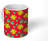 Mok - Koffiemok - Bloemen - Paasei - Patronen - Mokken - 350 ML - Beker - Koffiemokken - Theemok