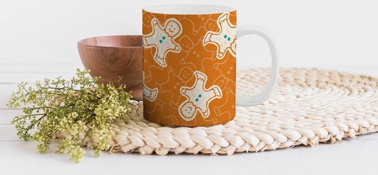Tasse - Tasse à café - Motifs - Pain d'épice - Biscuits - Tasses - 350 ML - Tasse - Tasses à café - Tasse à thé - Décoration Sinterklaas - Cadeaux pour enfants - Cadeaux de chaussures Sinterklaas
