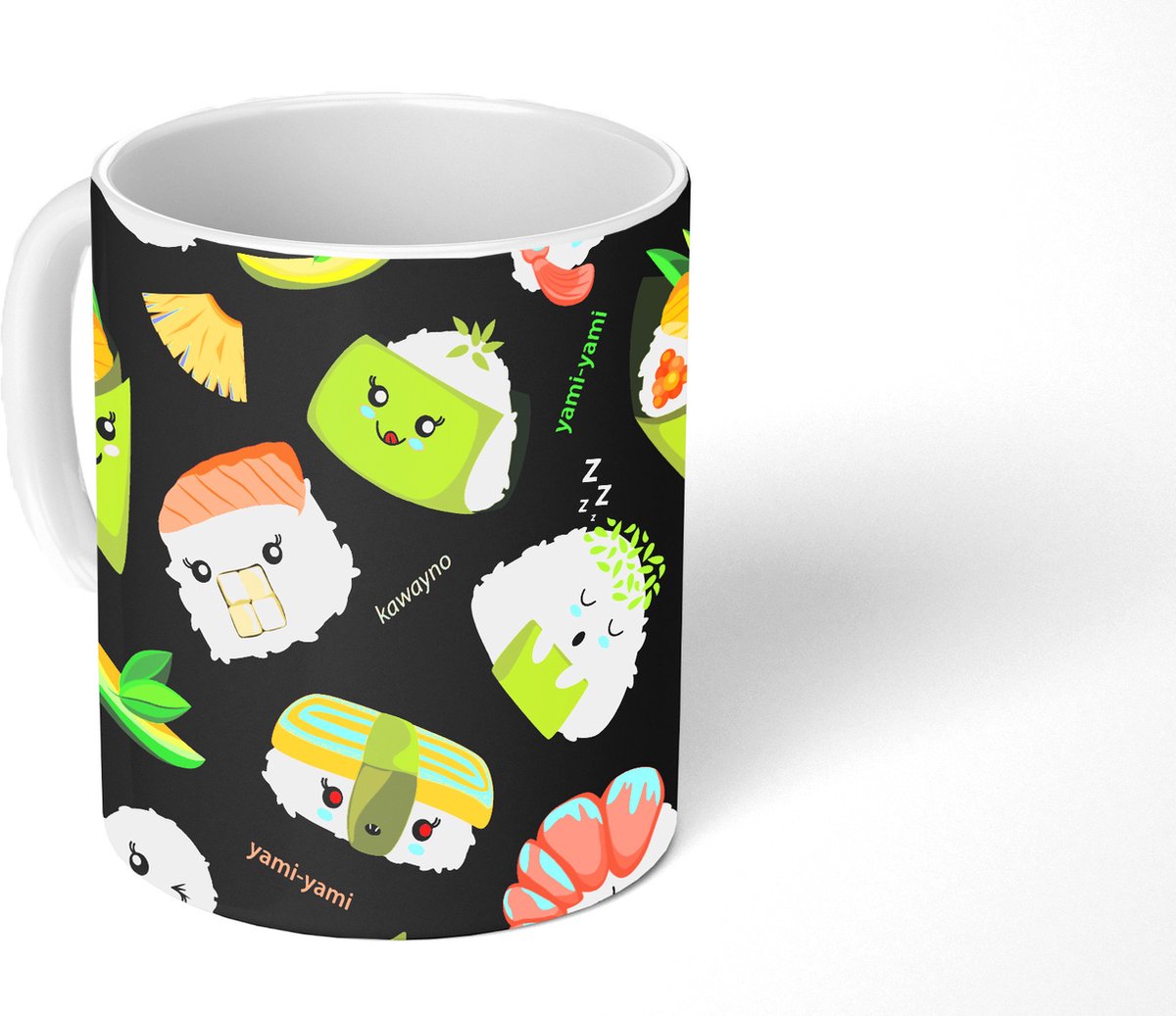 Mok - Koffiemok - Kawaii - Sushi - Patronen - Mokken - 350 ML - Beker - Koffiemokken - Theemok