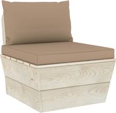 Bankkussens pallet 2 st stof taupe