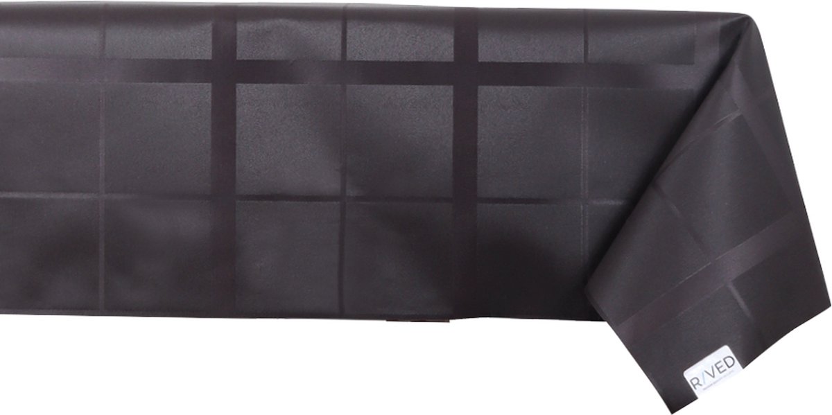 Raved Tafelzeil – 140 cm x 230 cm – Vierkant – Zwart – Waterafstotend, Uitwasbaar