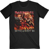 Iron Maiden Tshirt Homme -M- Number Of The Beast The Beast On The Road Vintage Zwart