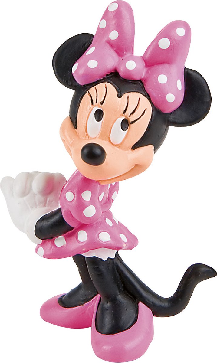 Bullyland 15349 – Speelfiguur en verzamelfiguur Minnie Mouse uit Disney, ca. 7 cm – levensecht en detailrijk vormgegeven – ideaal als taartfiguur en klein cadeautje voor kinderen vanaf 3 jaar.