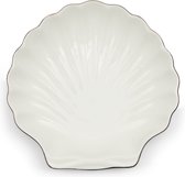 Riviera Maison Gebaksbord - Classic Coast Shell Plate - Wit - Porselein