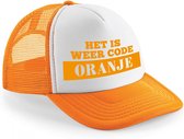 Code oranje snapback cap/ truckers pet voor dames en heren - Koningsdag/ EK/ WK petten
