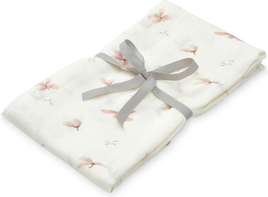 Cam Cam Copenhagen - Hydrofiele doek XL Met Print - Hydrofiele doeken - Windflower Creme