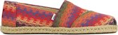 TOMS Espadrilles Dames / Instappers / Damesschoenen - Canvas - Alpargata multi - Rood combi - maat 37