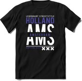 Amsterdam - Holland | TSK Original & vintage | T-Shirt Heren - Dames | Paars | Perfect Cadeau Shirt | Grappige Spreuken - Zinnen - Teksten | Maat L