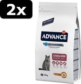 2x ADVANCE CAT STERILIZED 10+ 1,5KG